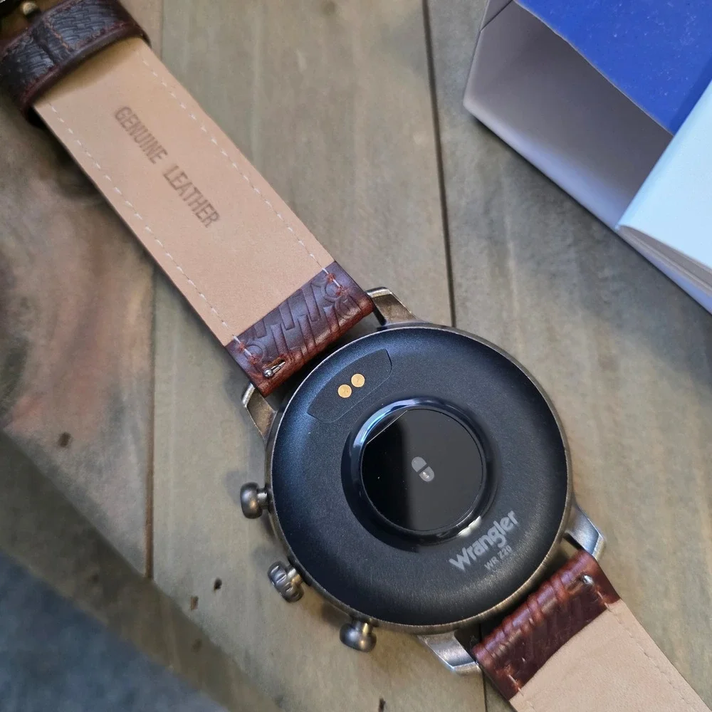 Wrangler‎ WRZ20 Series Smartwatch Brown Leather Basketweave Strap Western Buckle